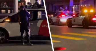 Poliziotti fermano un'auto coi fari spenti: scendono e si accorgono che non ha il conducente (+VIDEO)