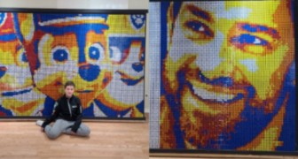 Un enfant dyslexique réalise des portraits avec des Rubik's cubes : Ma condition est mon super pouvoir