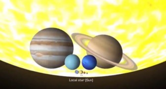 Den här filmen från NASA visar oss de verkliga proportionerna av planeterna i vårt solsystem