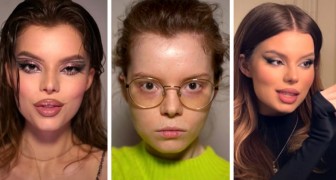This girl transforms herself into another person thanks to her make-up skills