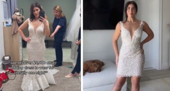 Elle décide de couper sa robe de mariée après le mariage pour en faire une mini-robe : Je voulais la porter à nouveau