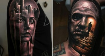 Cet artiste crée des tatouages surréalistes en imprimant l'art sur la peau : 15 de ses chefs-d'œuvre