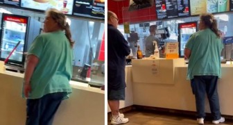 En kvinna förolämpar personalen på McDonalds, en annan klient tar dem i försvar: jag är trött på människor som dig