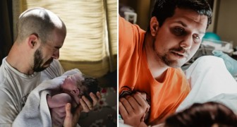 Fotografa le emozioni degli uomini mentre guardano le donne partorire: 15 immagini di questa artista