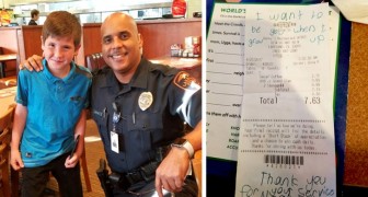 Questo bambino ha offerto la colazione a un poliziotto: da grande voglio essere te, grazie per quello che fate