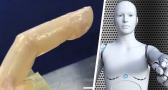 Une peau humaine vivante créée pour recouvrir les doigts d'un robot : elle est hydrofuge et se répare toute seule