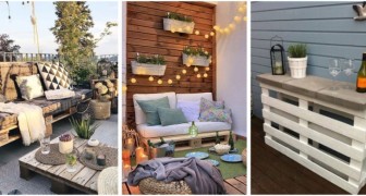 11 ideeën om te kopiëren om balkons of veranda's gezelliger te maken met behulp van pallets