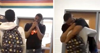 Father meets his son for the first time: he had been sent to prison for 12 years before his child was born