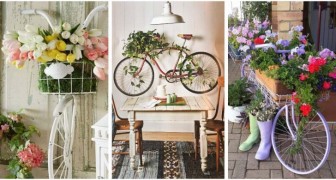9 geweldige ideeën om van fietsen mooie plantenbakken te maken