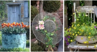 11 progetti di riciclo creativo di vecchi oggetti per rendere più affascinante il giardino