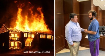 Hij ziet een huis in brand staan terwijl hij een pizza bezorgt: hij rent naar binnen en redt 5 kinderen (+ VIDEO)