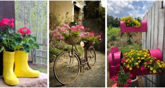 10 oggetti che puoi trasformare in incantevoli fioriere col riciclo creativo