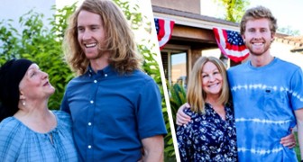 Son grows his hair for 2 years and makes a wig for his mom - she lost her hair during cancer treatment