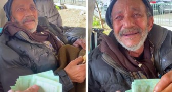 Vereniging doneert geld aan een dakloze man, hij antwoordt: Geef het aan degenen die het harder nodig hebben dan ik!