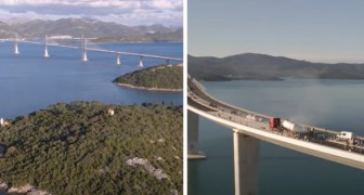 Einweihung der multikulturellen Brücke über die Adria, die in Zusammenarbeit zwischen China und der EU gebaut wurde