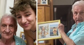 Nipote cambia genere: il nonno orgoglioso espone una sua foto in cui si vede il cambiamento