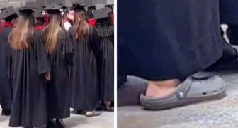 Studentin erscheint in Pantoffeln zur Abschlussfeier, aber die Nutzer verteidigen sie vor Kritik