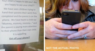 Posate il cellulare!: il messaggio di un asilo nido a tutti i genitori che vanno a prendere i propri figli