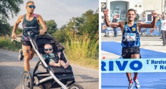Corre la maratona spingendo il figlio sul passeggino e batte il Guinness World Record