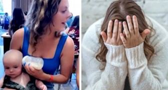 En distraherad mamma matar sin bebis med nappflaska i örat och får stark kritik för att hon inte är fokuserad på sitt barn (+VIDEO)
