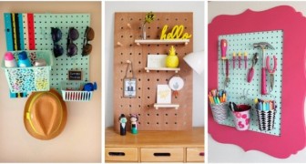 Pannelli forati per far ordine ovunque: 9 idee colorate e creative tutte da replicare