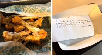 Man orders a food delivery, but receives an empty bag: the delivery person had eaten everything and left a note to apologize