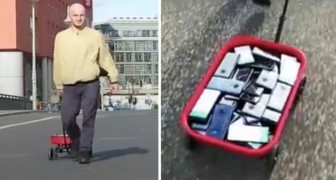 Quest'uomo trascina 99 smartphone in un carrello per creare traffico e ingannare Google Maps