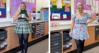 Questa insegnante viene criticata sui social per il suo abbigliamento a scuola: È inappropriato