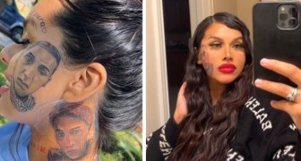 Woman gets a tattoo of her ex-partner's face on her cheek after he cheated on her: He will come back to me