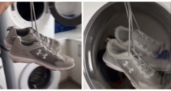 Heb je genoeg van het lawaai van schoenen in de wasmachine? Neem het geluid met een simpele truc weg