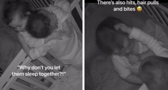 En mamma förklarar varför hon låter sina tvillingar sova i separata spjälsängar: De både älskar och hatar varandra!