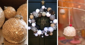 Decorazioni natalizie con palline in polistirolo: 10 idee incantevoli