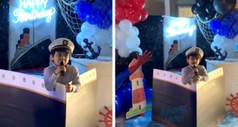 Bimbo chiede una festa a tema Titanic per il suo compleanno: ne canta anche la famosa colonna sonora