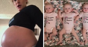 Sie erfährt, dass sie ein weiteres Kind erwartet, während sie mit Zwillingen schwanger ist