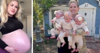 Embarazada de dos gemelas, descubre que espera una tercera niña 10 días después de haber concebido a las otras dos