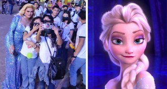 Några barn tror att en drag queen är Elsa från Frost och ber om ett foto: De diskriminerar inte