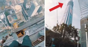 2 guys climb on top of a skyscraper: this is SCARY !
