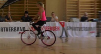 She starts her audition riding a bike: what she does next will shock you !