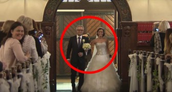 La sposa e suo padre entrano in chiesa... ciò che stanno per fare stupirà anche lo sposo!
