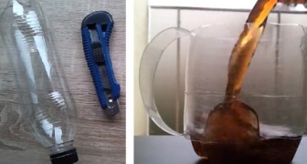 Dit is hoe je een plastic fles kunt omtoveren in een kopje zonder lijm, plakband of spijkers