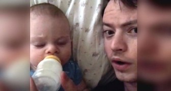 The mother leaves the baby at home ... When dad sends her this dubsmashed video, she is SPEECHLESS!