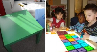 Des tables IKEA qui deviennent des tables lumineuses pour enfants: voici comment en faire une à la maison