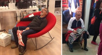 20 immagini di uomini miseramente intrappolati nell'inferno dello shopping