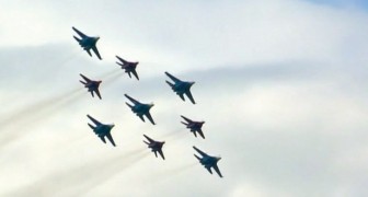 A Russian fighter jet acrobatic show . . . Their perfection is almost unreal!