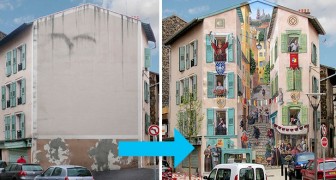 Questo artista riesce a dare nuova vita alle anonime facciate degli edifici con affreschi monumentali