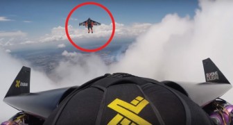 Due uomini cavalcano le nuvole a centinaia di metri di altezza: da restare col fiato sospeso!