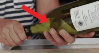 An ingenious way to extract a cork from inside a wine bottle!