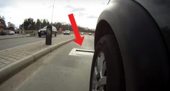 When a car exceeds the speed limit --- look what happens to the road ...
