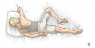 6. Si vous dormez sur le ventre, mais avec une jambe placé plus haut que l'autre ...