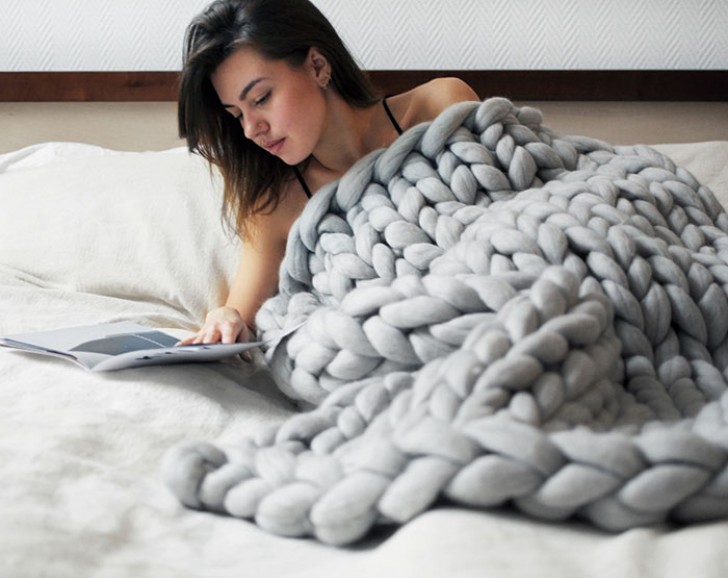Das Resultat ist etwas ganz besonderes: Die großen Decken geben ein Gefühl von Wärme und Geborgenheit an kalten Winterabenden!